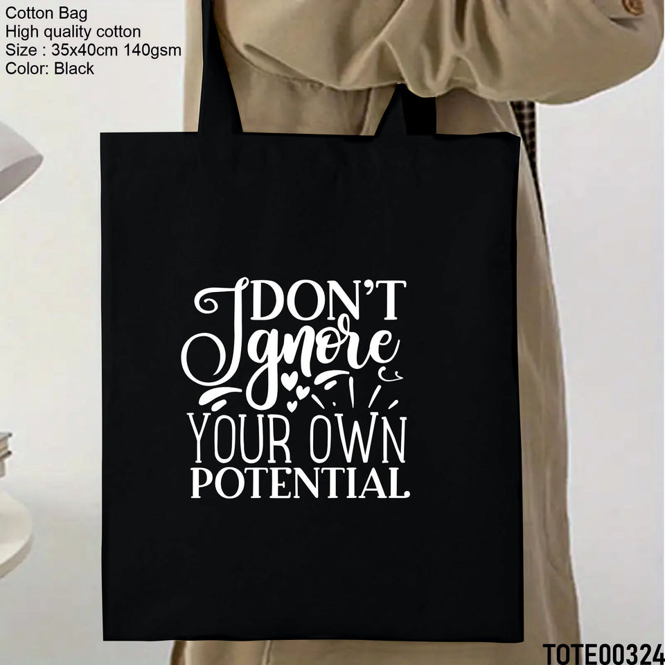 Design 321 - 340 Spiritual Elevation Tote Bag | Christian Gifts for Women | Faith Based Gifts | Christian Canvas Bags for Women