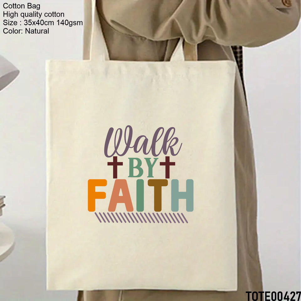 Design 421 - 440 Spiritual Elevation Tote Bag | Christian Gifts for Women | Faith Based Gifts | Christian Canvas Bags for Women