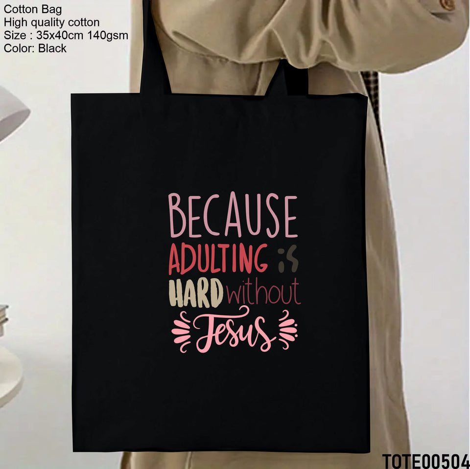 Design 461 - 480 Spiritual Elevation Tote Bag | Christian Gifts for Women | Faith Based Gifts | Christian Canvas Bags for Women