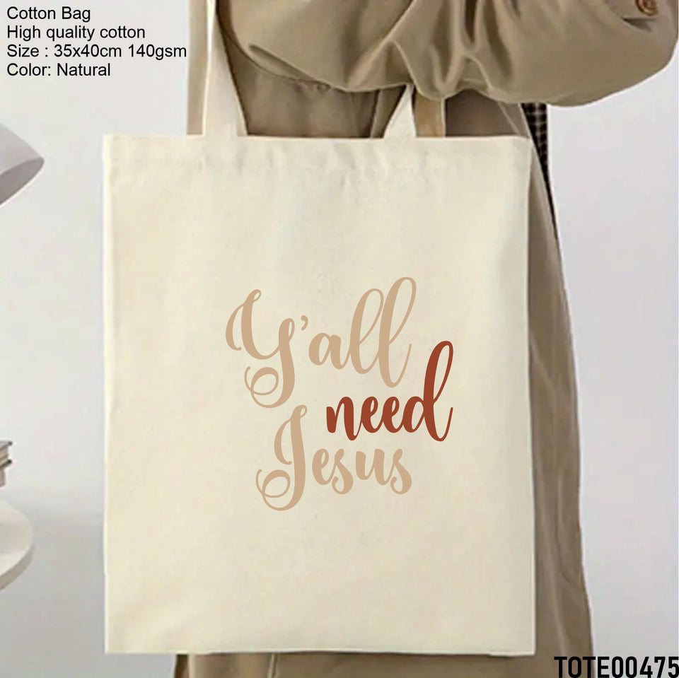 Design 461 - 480 Spiritual Elevation Tote Bag | Christian Gifts for Women | Faith Based Gifts | Christian Canvas Bags for Women