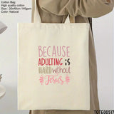 Design 501 - 520 Spiritual Elevation Tote Bag | Christian Gifts for Women | Faith Based Gifts | Christian Canvas Bags for Women