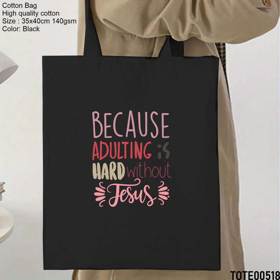 Design 501 - 520 Spiritual Elevation Tote Bag | Christian Gifts for Women | Faith Based Gifts | Christian Canvas Bags for Women